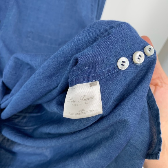 Loro Piana Men Long Sleeve button shirt 100% Cotton - Picture 6 of 7